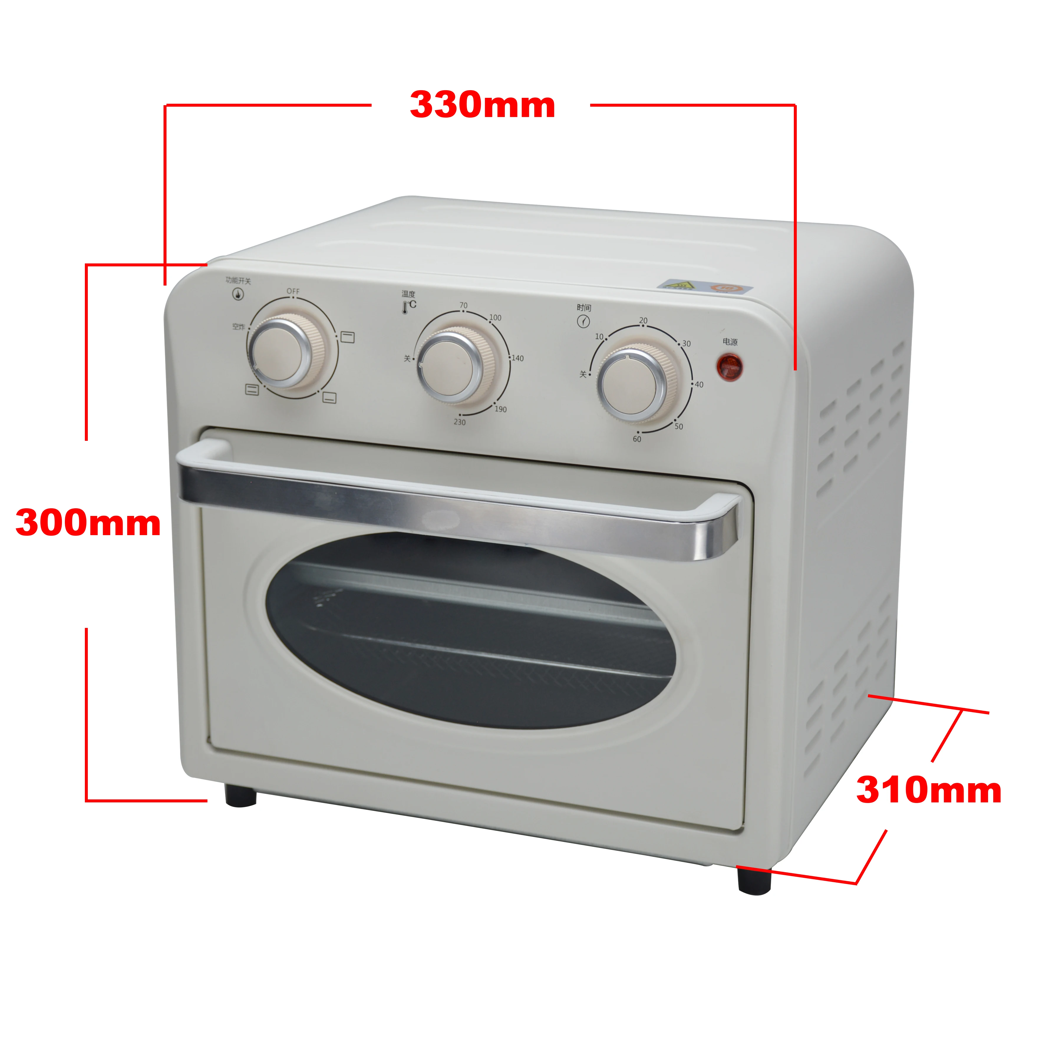 15L multifunctional mini oven toaster with Air fryers functions