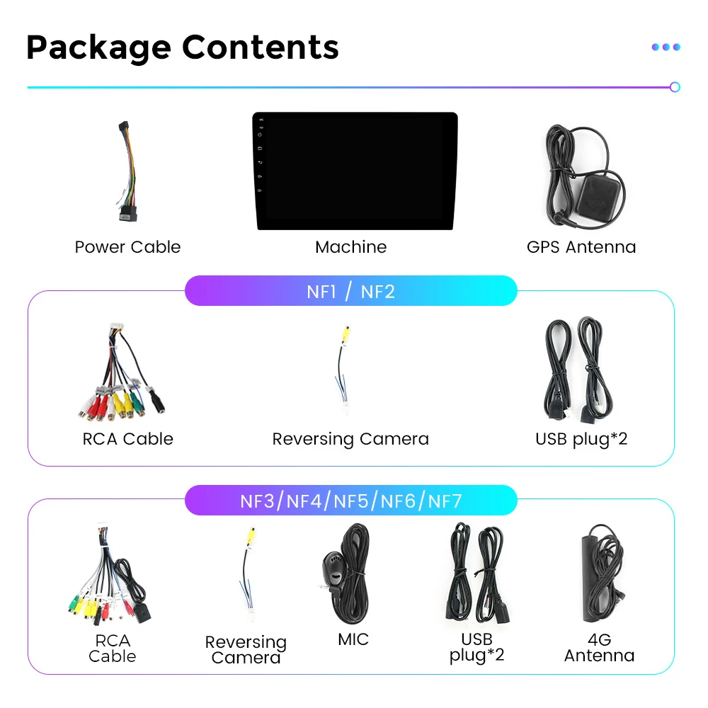 NaviFly NF Android 13 QLED 1280*720 car Video for For Head Unit 9/10inch QLED Screen support Voice Control