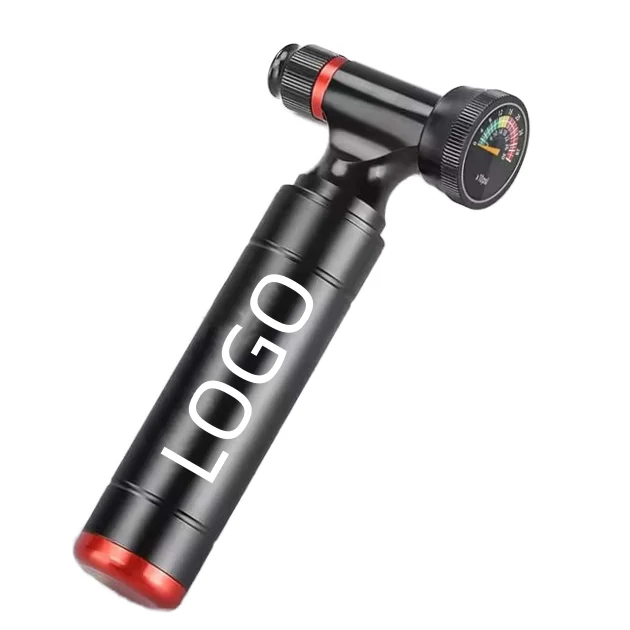 CO2 Inflator Road Mountain Bike Hand Pump with Air Gauge Bicycle Pump