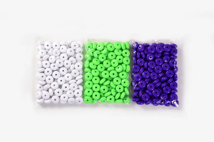 Wholesale 21mm*12mm perforated or non-perforated jewelry apparel accessories DIY acrylic abacus other loose beads