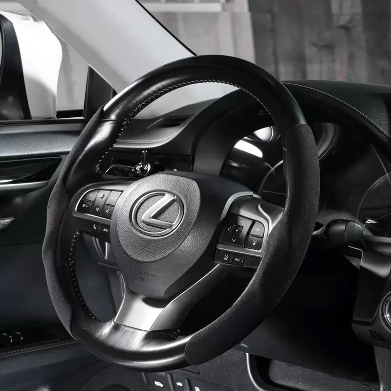 Best steering wheel cover for lexus nx gx470 lx470 es350 is300 is250 lx570 ct200h es300h rx330 gx 460 suede interior accessories