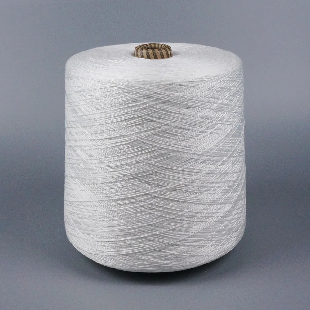 12/4 100% polyester sewing thread raw white polyester sewing thread bag closing thread