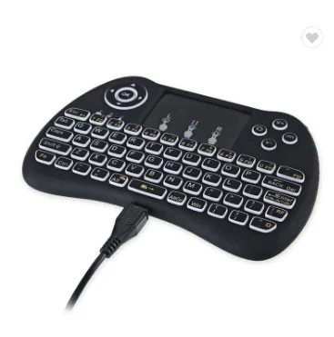 H9 white backlit air mouse 2.4g with touchpad mini wireless keyboard support OEM for android tv box