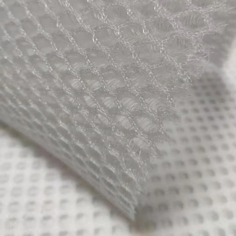 New Design Sports Shoes Mattress Polyester Fabric Material 3D Plaid Spacer Air Mesh Jiangsu Tricot 100% Polyester Knitted 500kg