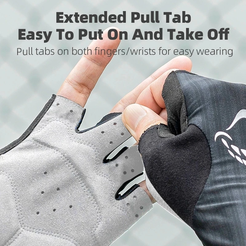 Bike Half Gloves Bicycle Motorcycle Smile Face Summer Comfortable Shock Absorption Breathable Nylon Thumb Terry cloth Design