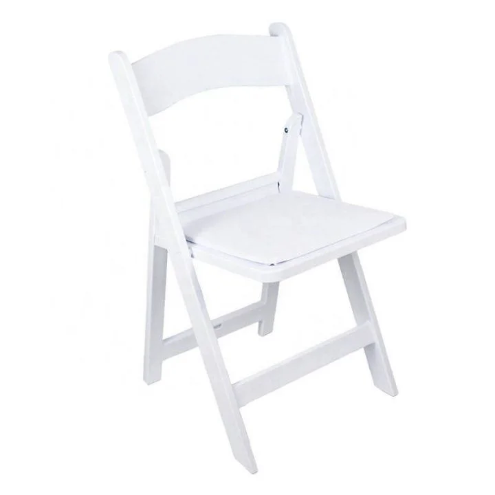 Высококачественные садовые легкие пластиковые белые стулья для свадебных торжеств, уличные складные стулья из смолы