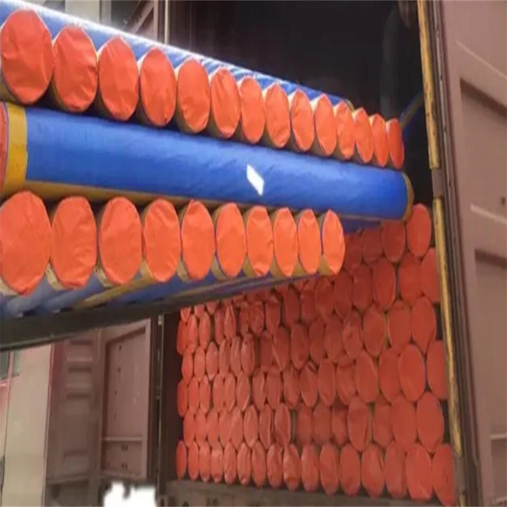 Heavy Tarpaulin Perforation Waterproof And Rainproof Blue Sliver Orange Rolls To Jakarta Indonesia