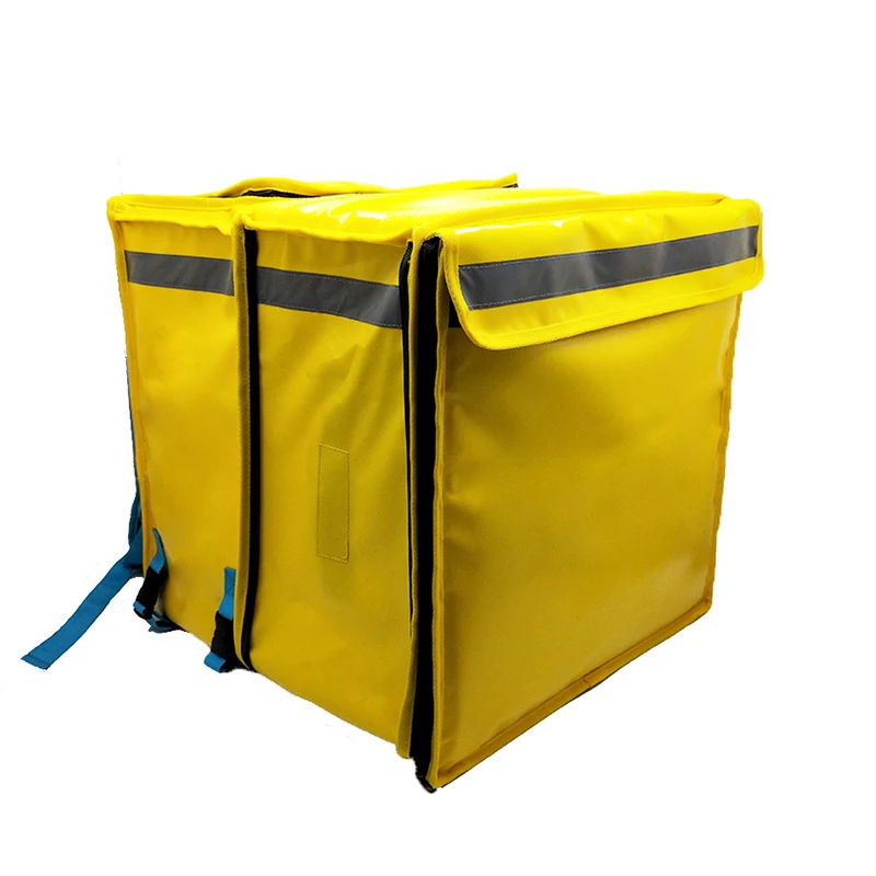 New Arrival Large Capacity Insulated Food Delivery Bag Waterproof Expandable Food Backpack Delivery PVC ODM Yellow 45*45*45cm *