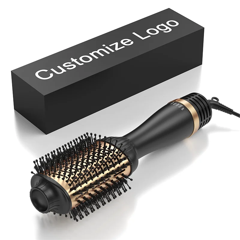Electric Anti-Frizz Drying Straightening Curly Hot Air Hair Brush Blow Dryer Comb One Step Hair Dryer Brush