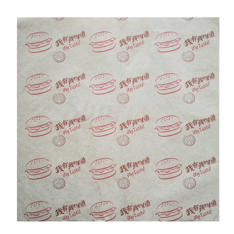 
Hot sale custom printed grease proof paper sandwich paper 