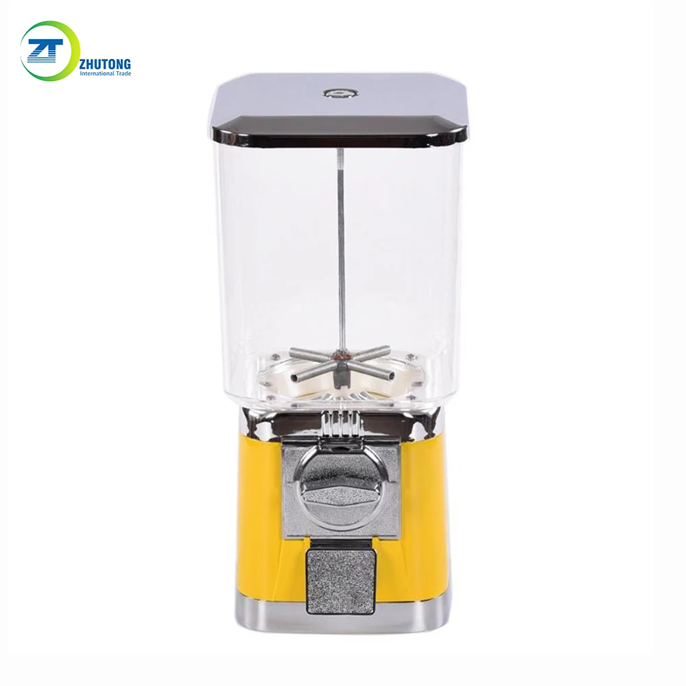 Zhutong retail candy gumball vending machine bounce ball all-metal body automatic vending machine