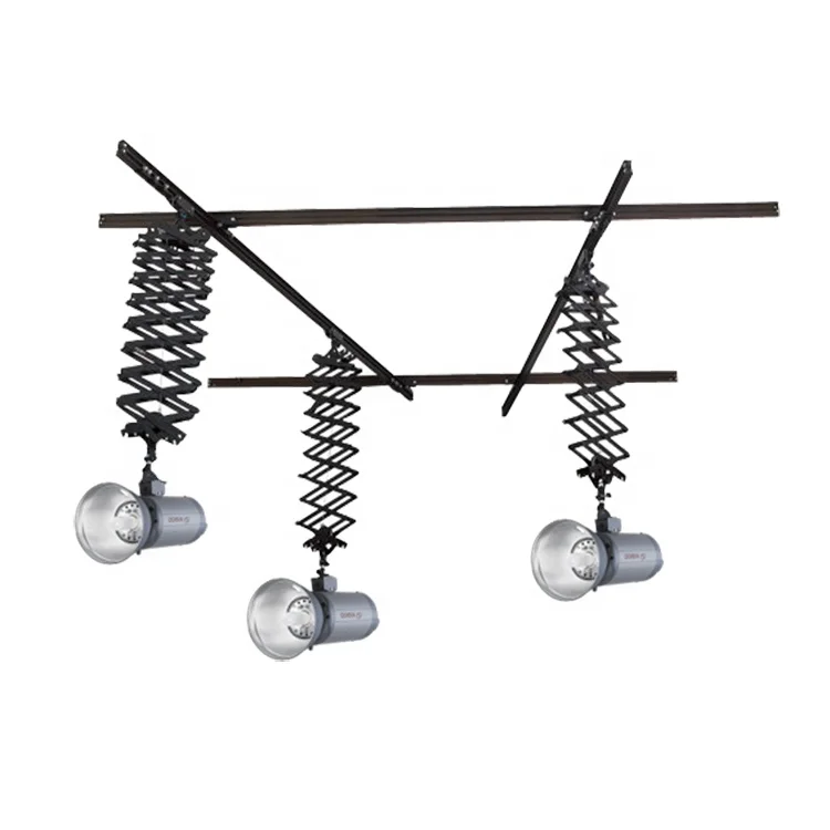Video studio equipment with pantograph ideal for professional photo studio accessories light stand support