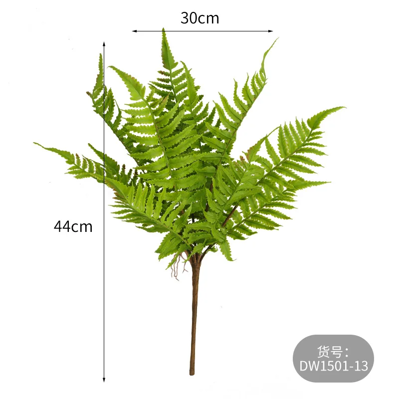 Artificial Boston Plastic Fern Plants Bushes Faux Plants Shrubs Fake Greenery UV Resistant leaves Persian Fern Tropical Decor