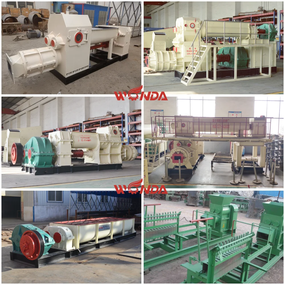 Automatic clay brick feeding machine sintered brick factory vacuum extrusion brick making machine production line