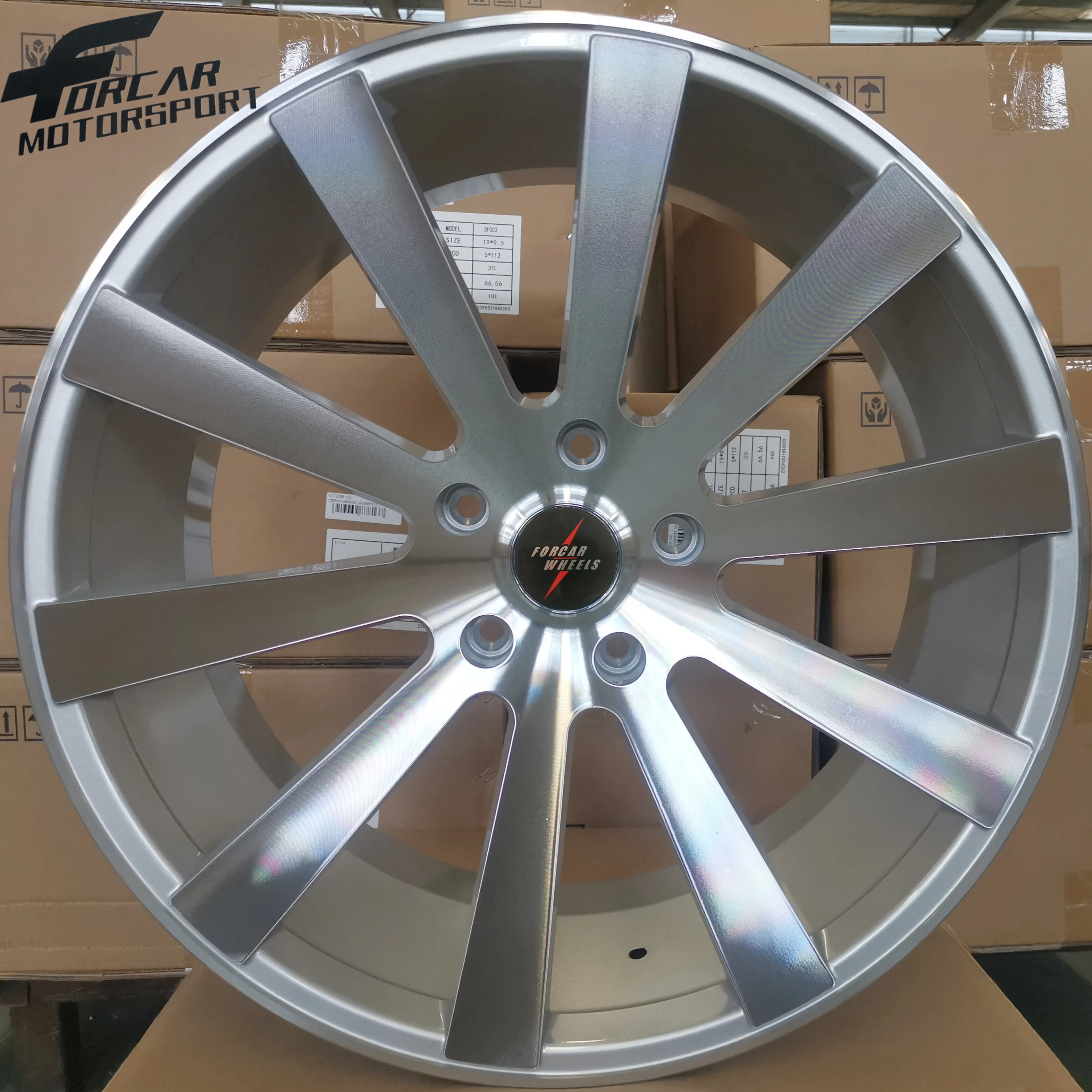 Forcar Aftermarket Design 22*10 Inch PCD 5*114.3 Concave Silver Machined Face Wholesale Price Wheels