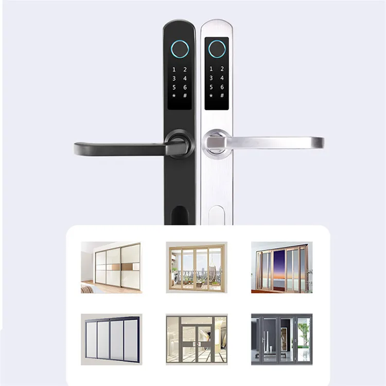 smart lock for metal sliding Aluminium door finger print cerradura inteligente dead bolt digital locks waterproof tuya wifi app