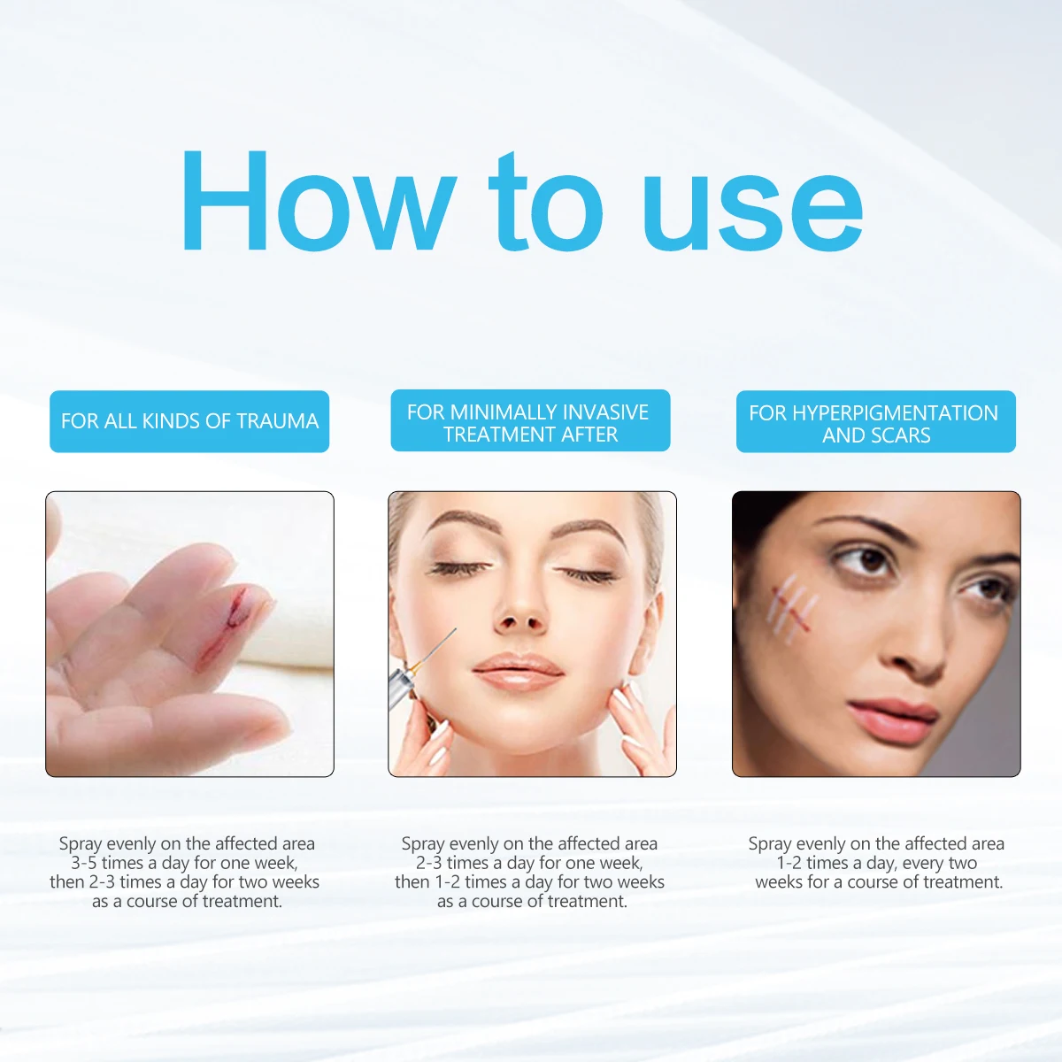 2024 Professional Medical Post-laser Wound Repair Healing Cream Wound Care Spray Chitosan Wound therapy Dressing Spray