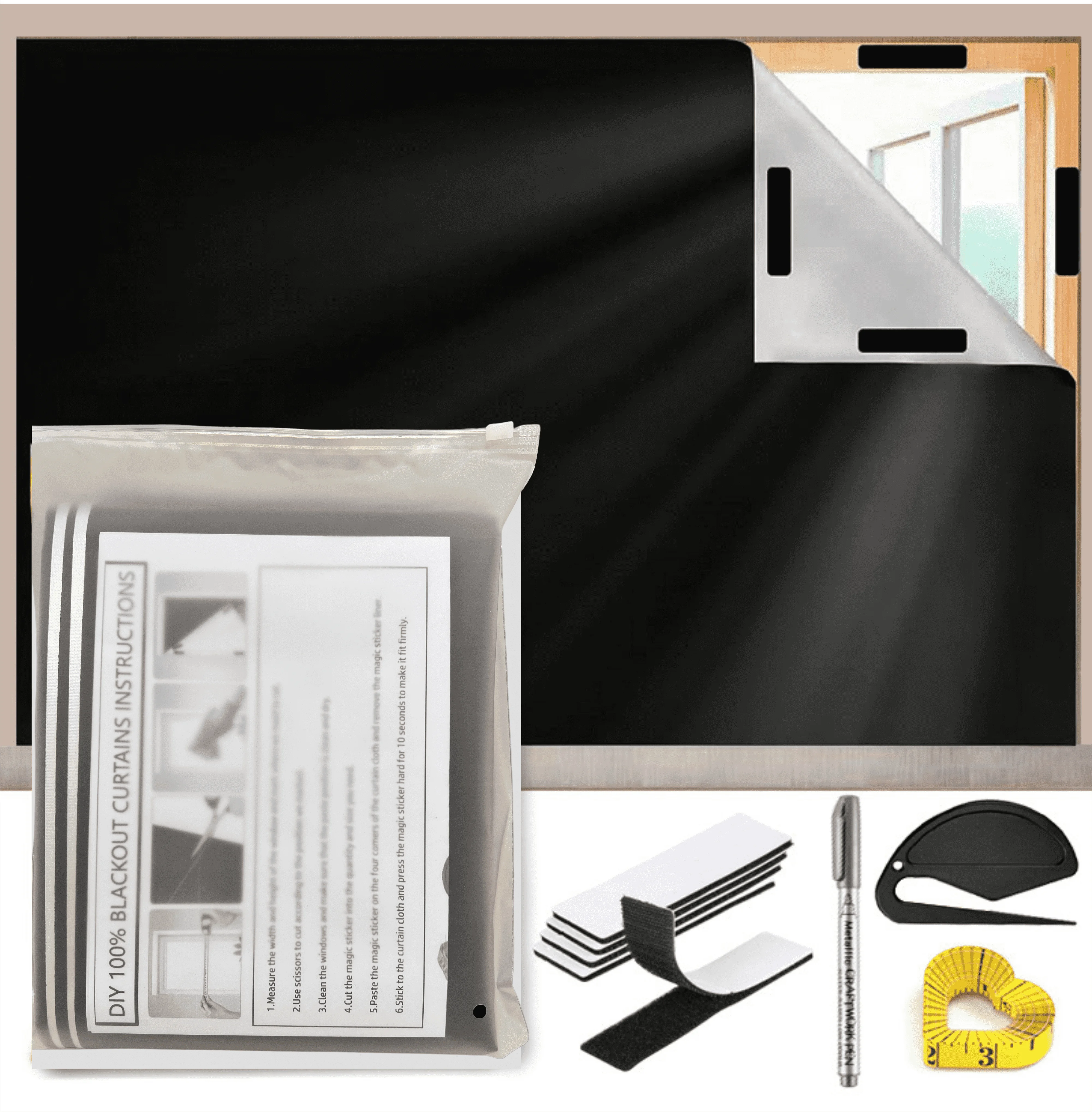 Затемняющая занавеска для окон, шторы, переносные для гостиной, дома, двери, удобные в использовании, портативные жалюзи