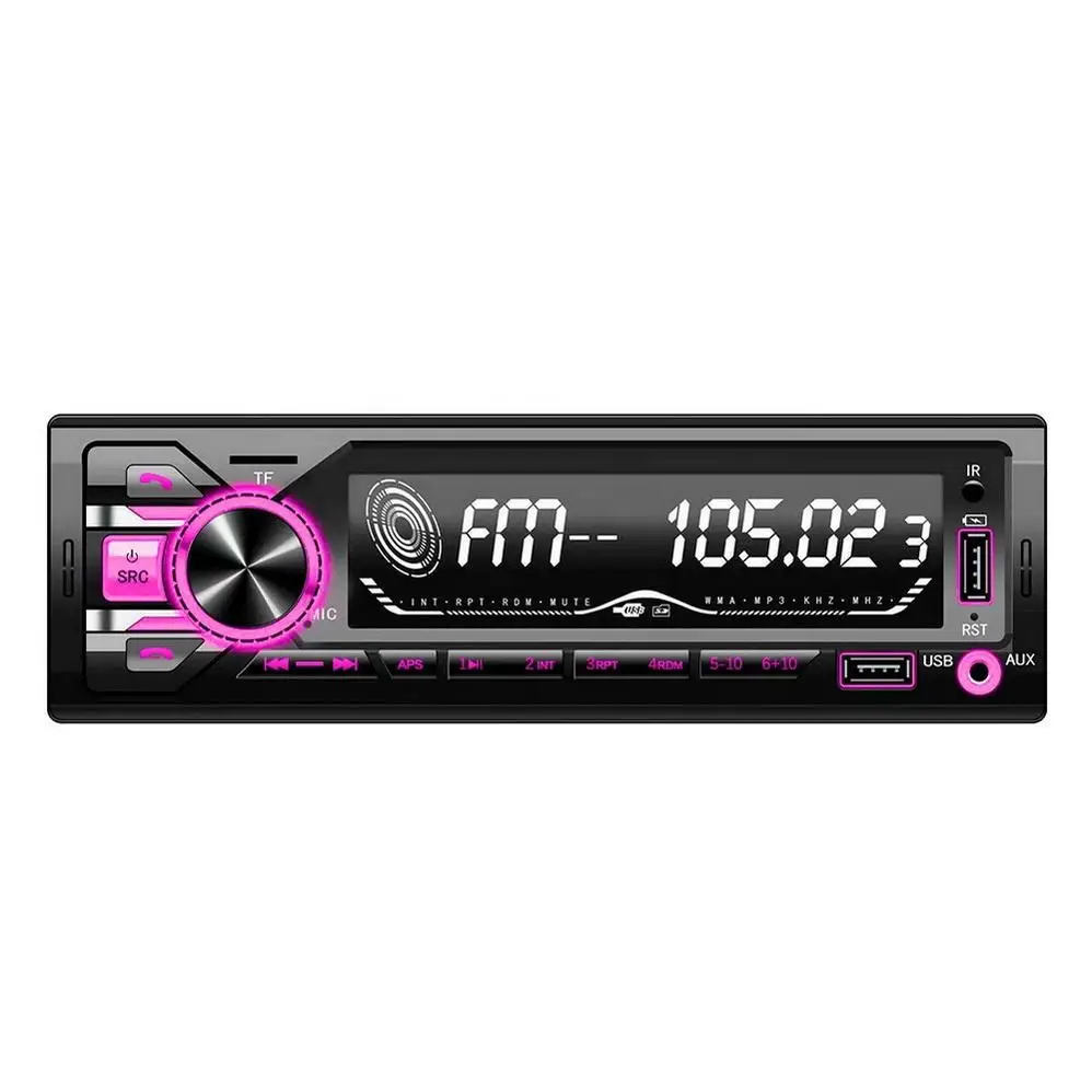 Hot Selling Universal Car Radio 1 Din Colorful Stereo Aux-in Fm Receiver Sd Display For  Car Mp3 Player