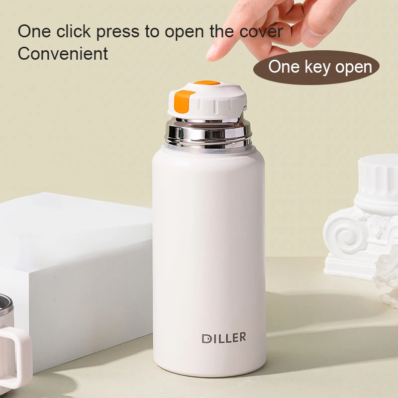 Customized 500ml Flask-Style Minimalist Insulated Water Bottle Eco-Friendly Portable Drinking Thermos Tea Infuser Logo