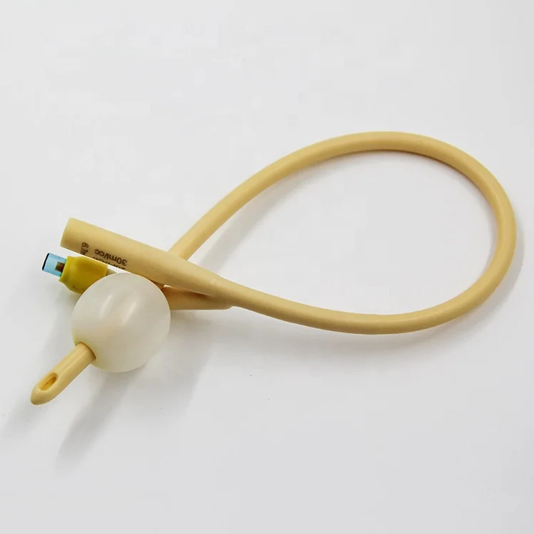 natural latex silicone coated catheter disposable 2-way latex foley catheter