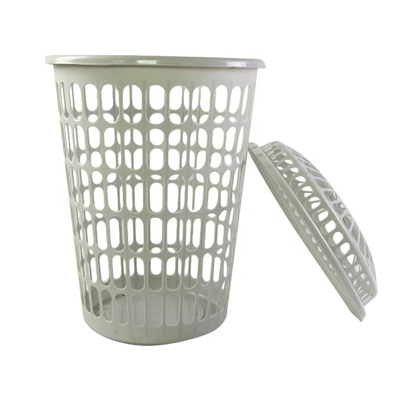 50 Lightweight Laundry Baskets Plastic Large Round Baskets with Removable Lid  Laundry Hampers