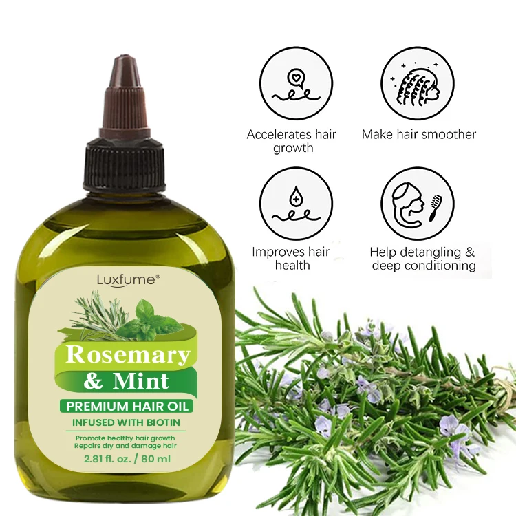 Private Label 80Ml Rosemary Hair Essential Oils For Natural Hair Growth