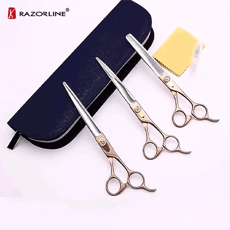High Quality Dog Grooming Shears NPK04RG Set SUS440C Pet Scissors Set