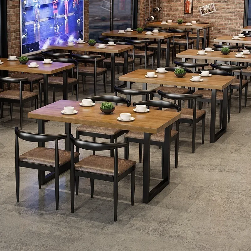 Commercial Dining Room Wood Table And Chair For Restaurant Commercial Public Design Furniture