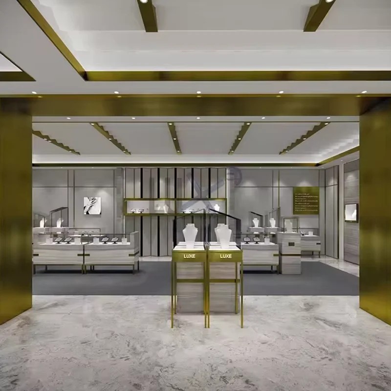 LUX Design Custom High Quality Furniture for Fashion Jewelry Store Showcase Display Counter