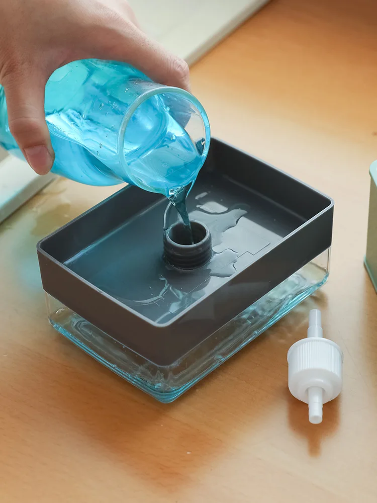 New  style 2 in1 Soap Dispenser and Sponge Dish Soap Dispenser for Kitchen Innovative Holder Countertop Soap Pump Dispenser