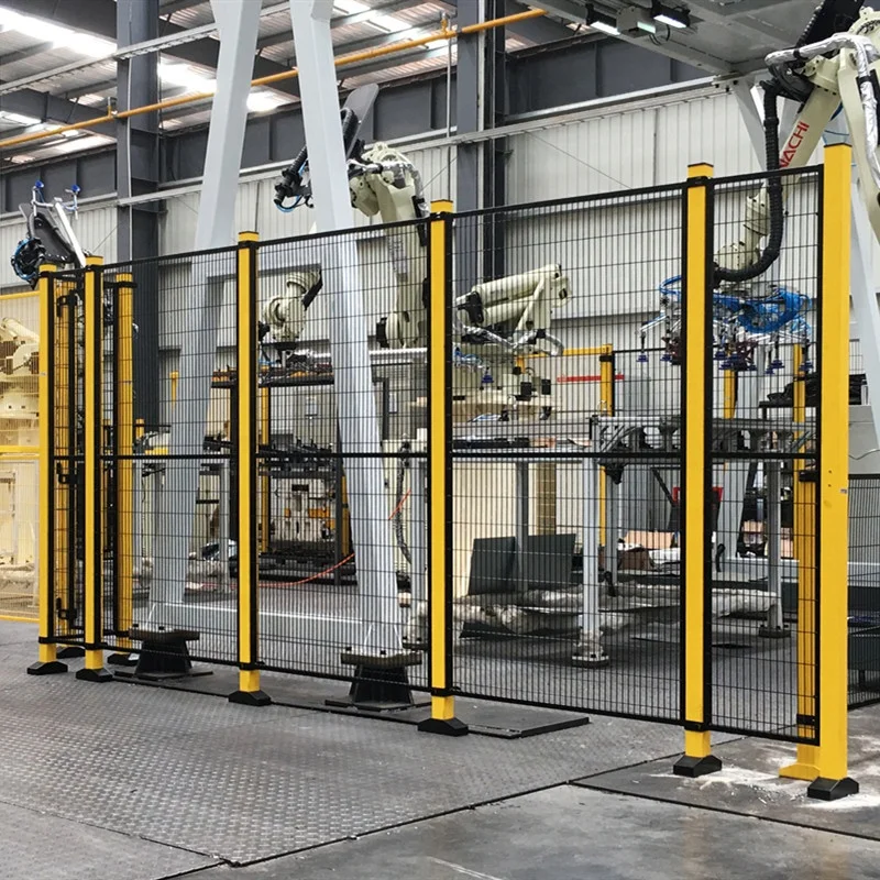 cheap metal fencing workshop protection fence easily assemble welded mesh barrier fence industrial safety barriers