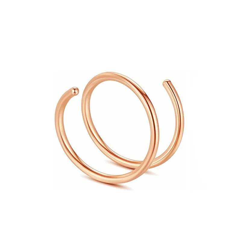 Stainless Steel Hypoallergenic Septum Nose Piercing Double Helix Cartilage Rook Hoop Earring Body Piercing Jewelry Nose Ring