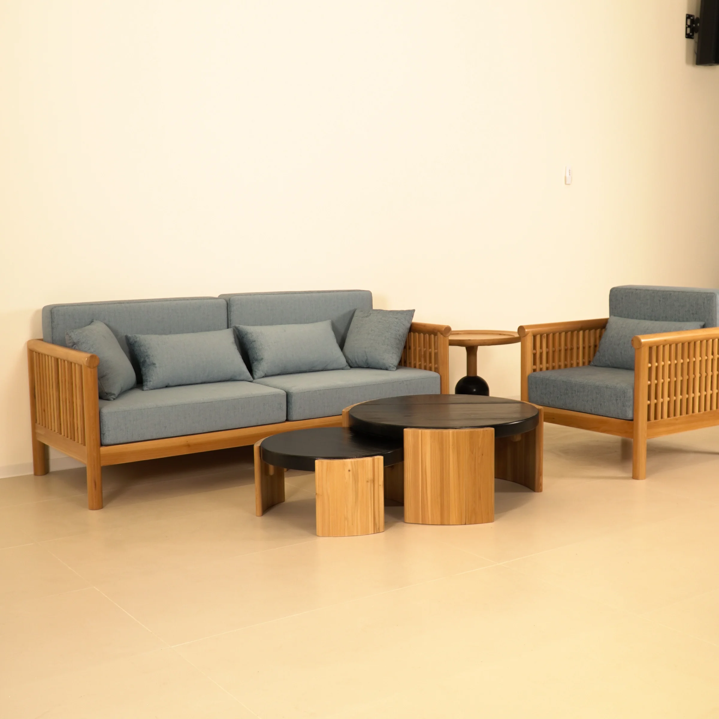 Home Furniture Solid Wood Armchair Modern Lounge Accent Sofa Chairs Upholstered Accent Chair Sofa Set Furniture