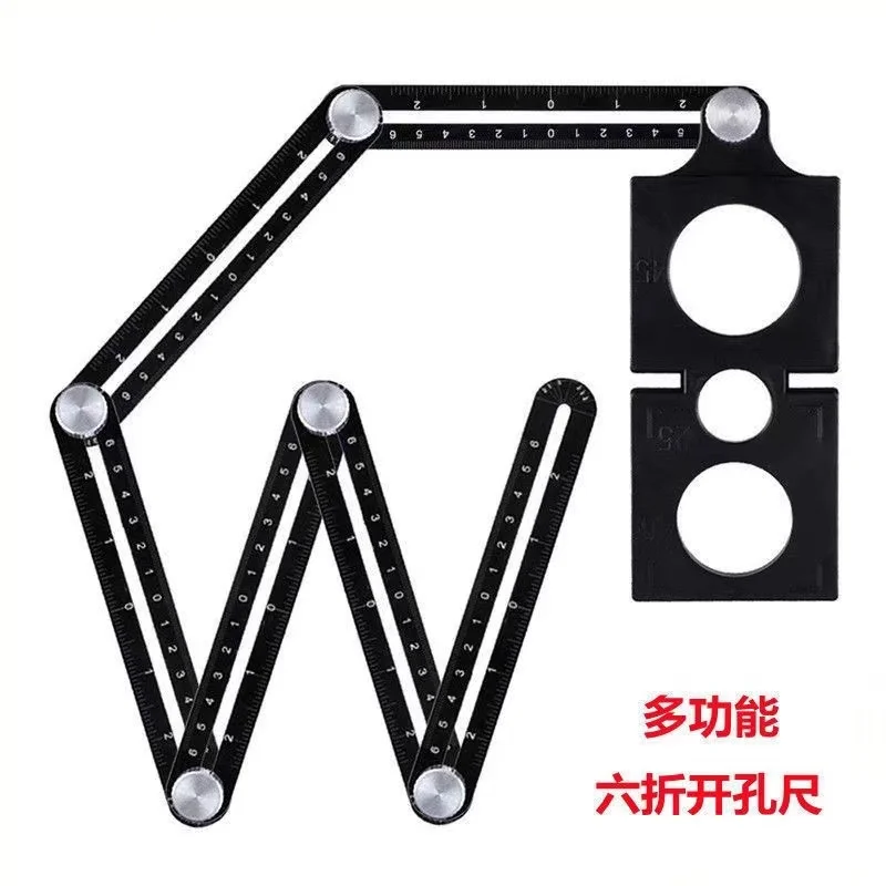 Measuring ruler multi-folding high-precision six-fold ruler