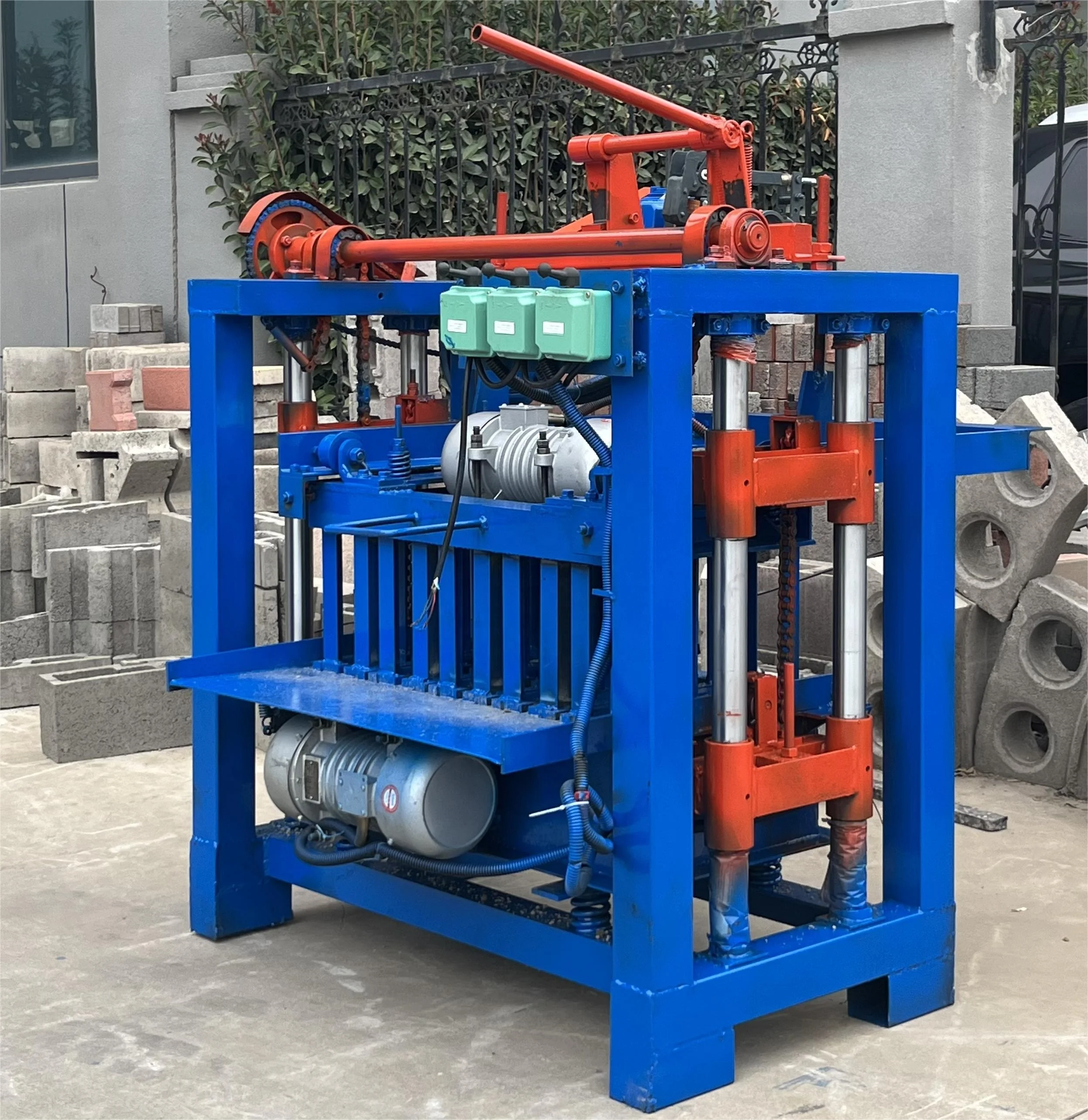 QMJ4-35 super cheap simple concrete block machine  manual block machine production  blocks