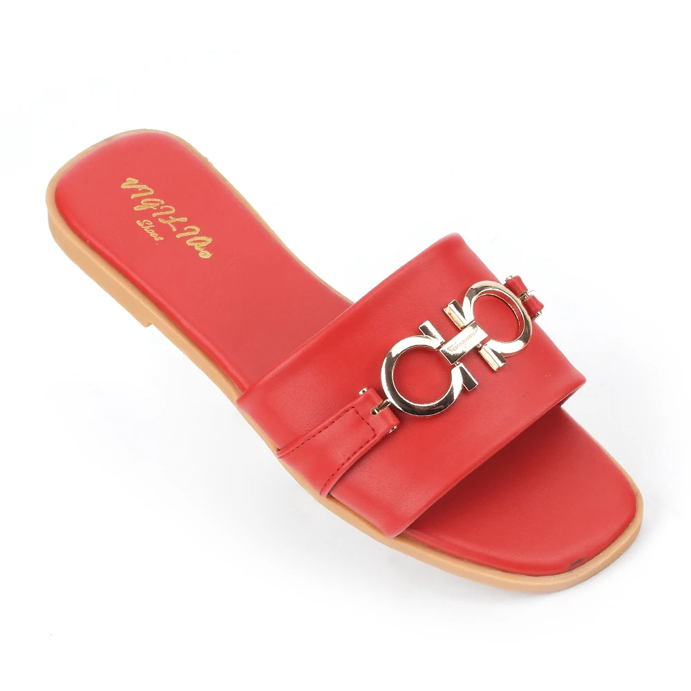 Best Selling Quality Custom Slippers Women Flat Leather Shoes Slippers Women