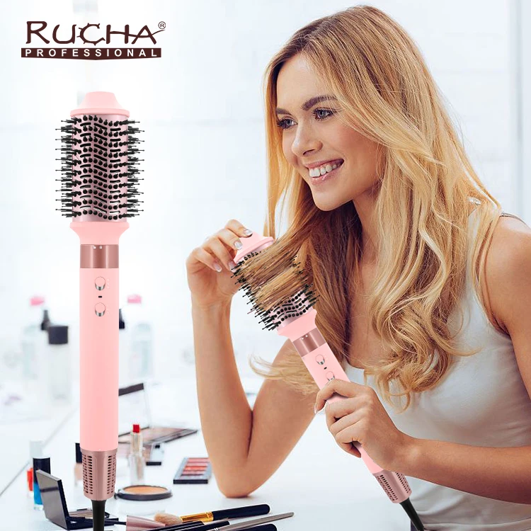 Wholesale Hot Air Brush 1400W Multifunctional 6 IN 1 Interchangeable Hair Dyer Brush Set Volumizer Styler Hot Air Brush