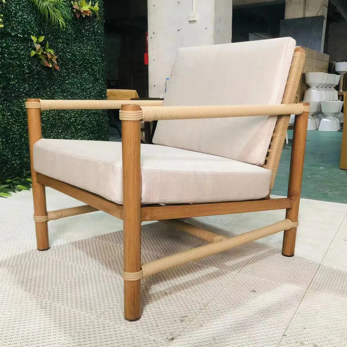 China furniture factory customized modern dining room cane wood chair