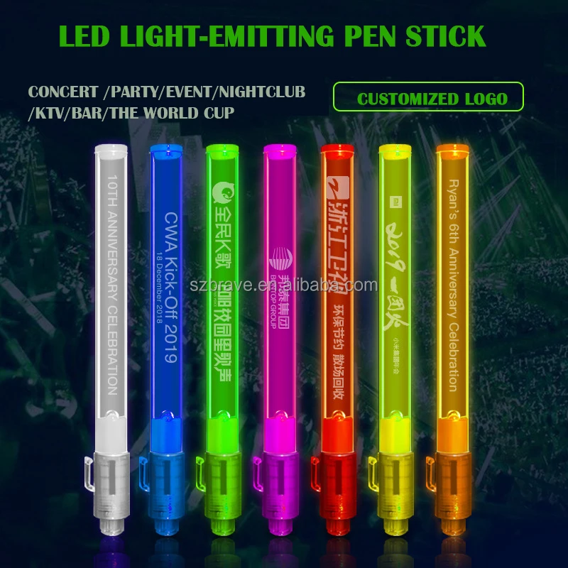 Glow light pencil stick LED light emitting pen stick for concert idol cheering atmosphere prop