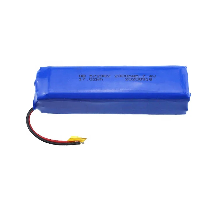 
HB 572382 Rechargeable Lithium Polymer Battery 2300mAh Customizable 7.4V Manufacturer Factory Price 
