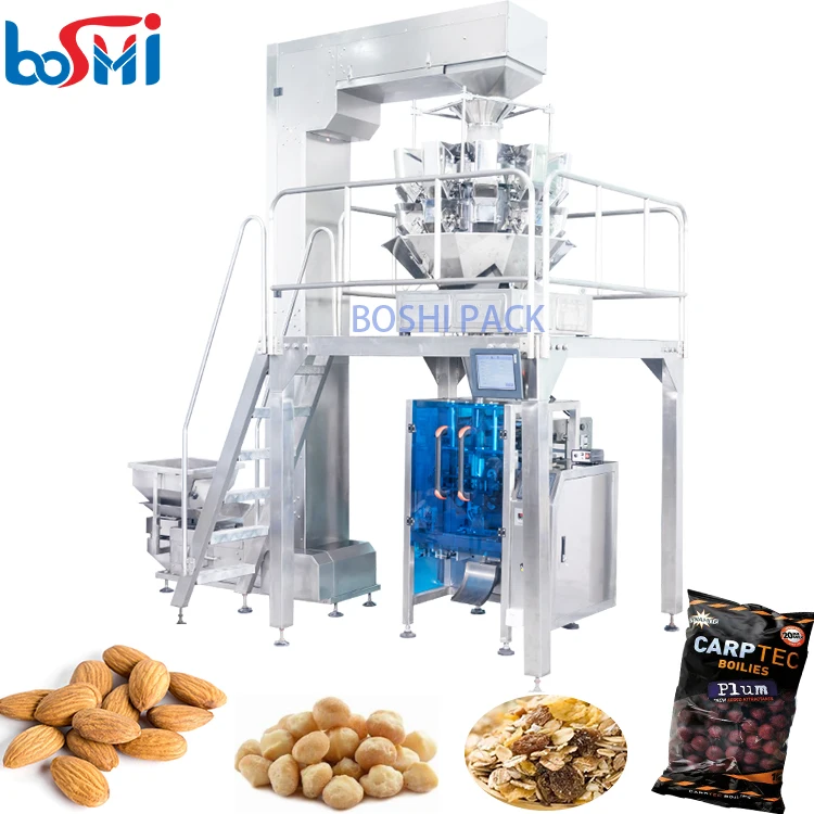 Head weigher pea nuts packing machinery groundnuts garlic walnut packaging machine peanut pistachios dry fruit packing machine