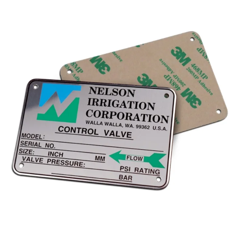 custom  Etched anodized Aluminum Nameplates for Equipment