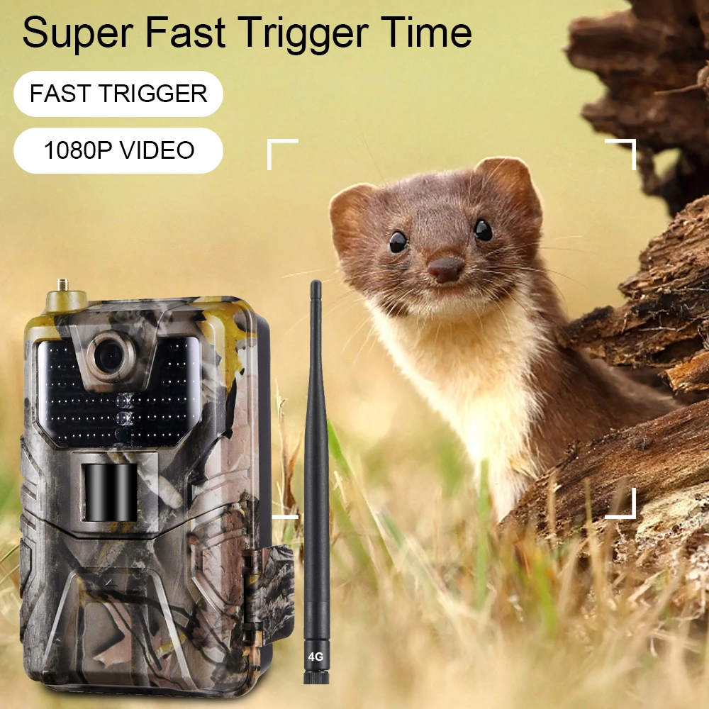 4G Hunting Camera SMS/MMS/SMTP H-900LTE-LI 20MP 1080P Wireless Trail Camera Wildlife Trail Camera witn 5000mAh Li-ion battery