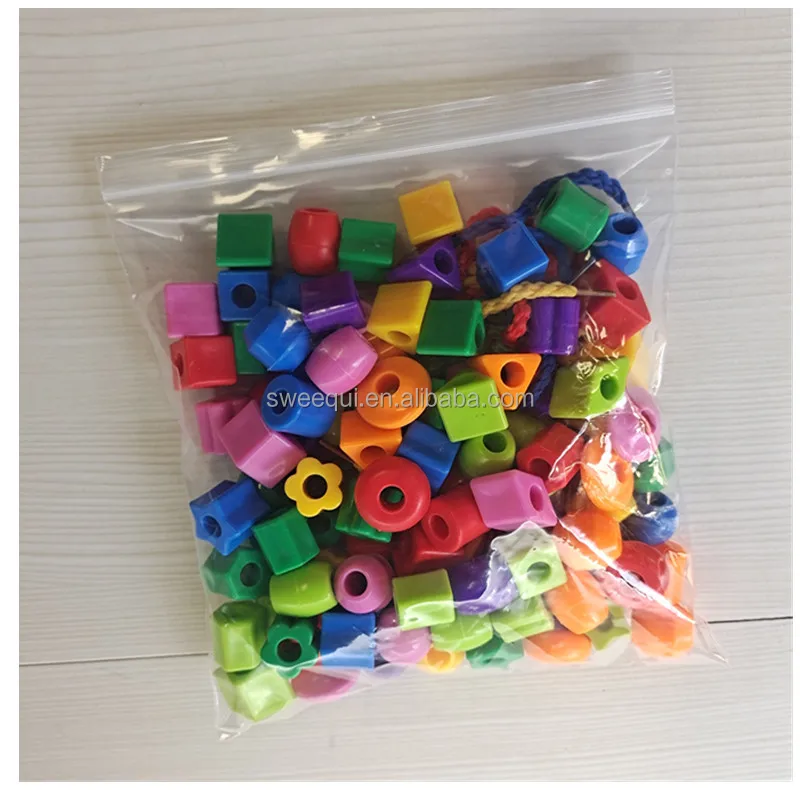 china import toy kids gifts toy Plastic Lacing Beads Stringing Beads with Strings desk toy
