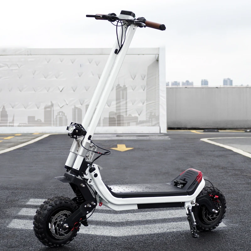 2024 Eu Warehouse All Terrain Tlectric Scooter High Speed Electric Scooter With 11' Self Sealing Off Road Tire