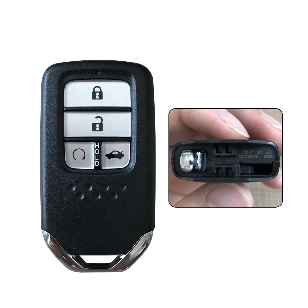 4 Button Smart key car remote control For New Civic 433Mhz 47 Chip Transponder FCC ID 72147-TEX-Z01