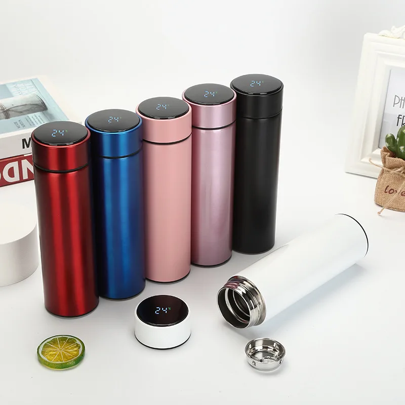 2023 LED Temperature display vacuum flask smart cup water stainless steel bottle cup touch screen