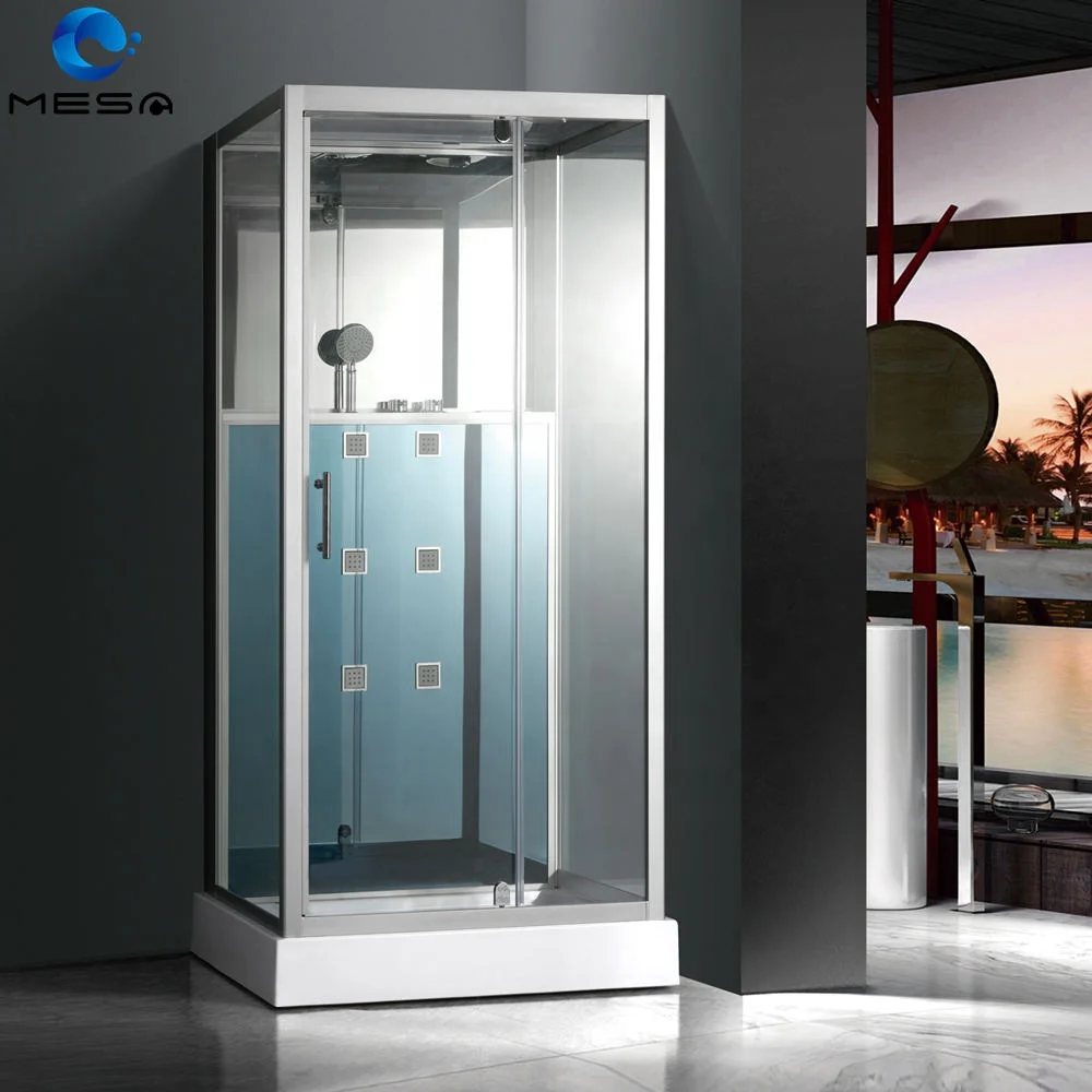 Hot sale poland multifunctional massage shower bath cabin with hinged tempered glass door