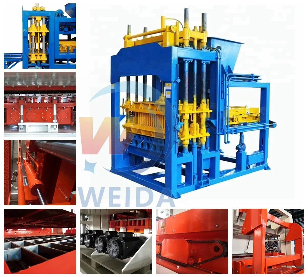 Fly ash Concrete Block Making Machine Aac Block Production Line Recycled Plastic Bricks Making Machine QT5-15 mud block machine